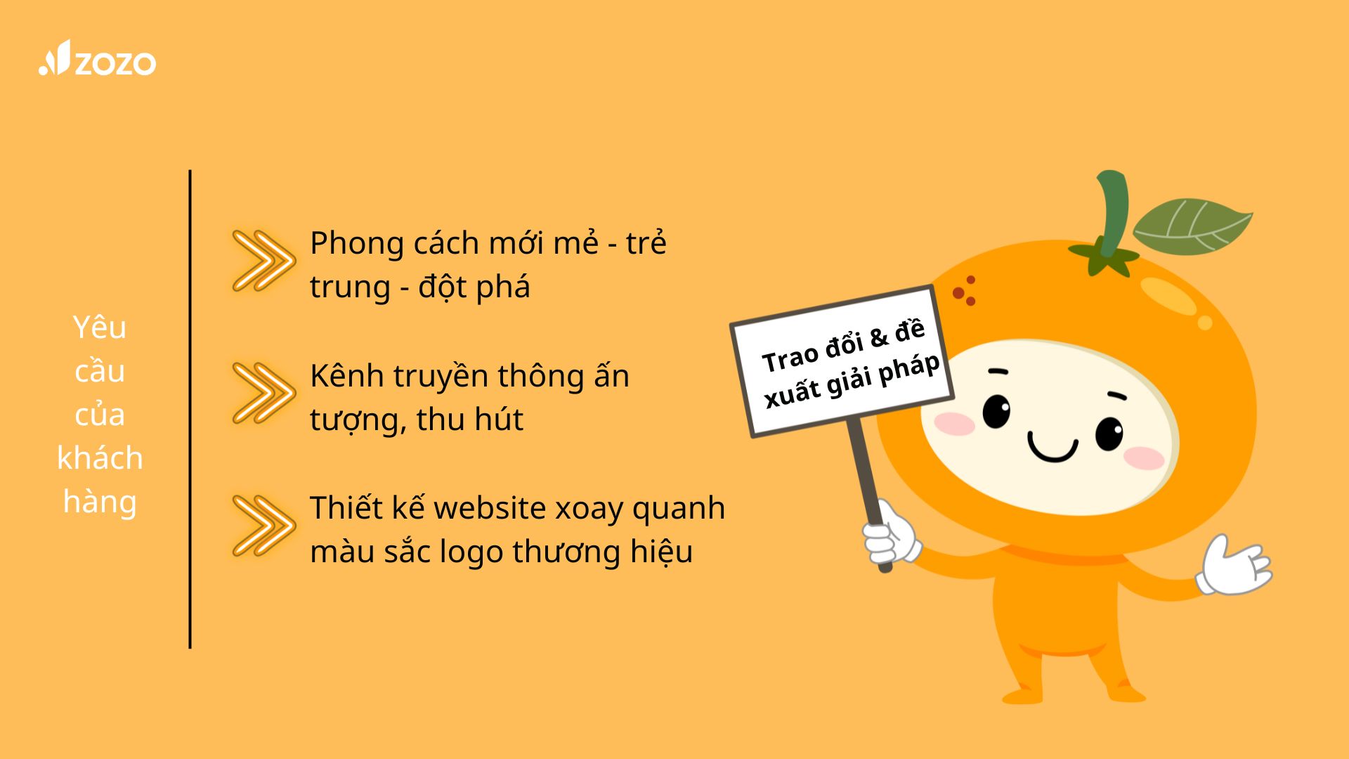 Yêu cầu khởi tạo website đột phá, sáng tạo của khách hàng Zozo